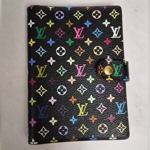 Louis Vuitton Black Multicolor Monogram Agenda Cover PM
